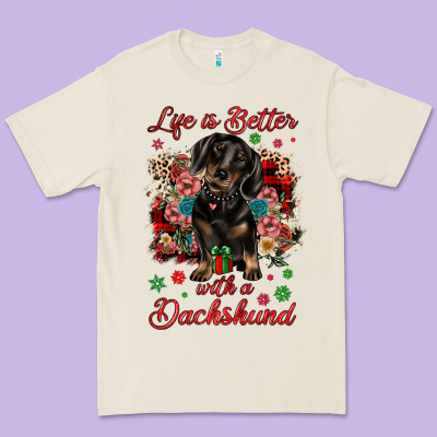 Christmas Life Is Better With A Dachshund Premium Tee Designed By Jahusdesignshop