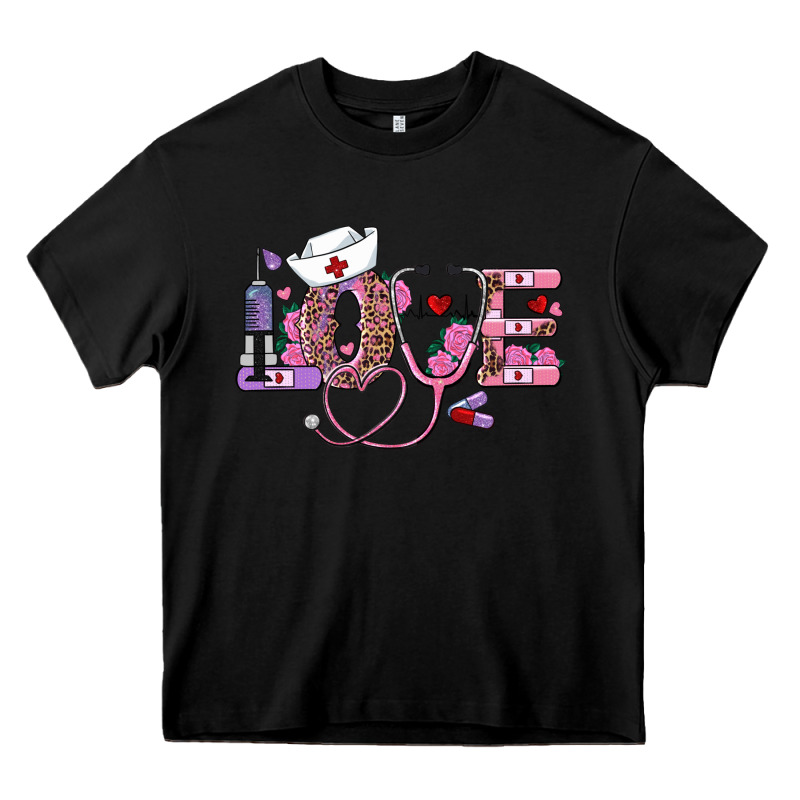 Valentine's Day Nurse Love Heavy Core Tee by AdoDesignShop | Teevron