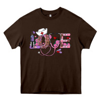 Chocolate Brown valentine's day nurse love Heavy Core Tee - AdoDesignShop