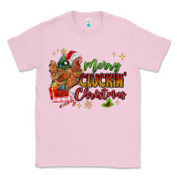 Bubblegum Pink Merry Cluckin' Christmas Classic Tee - MaliasSmallBusiness