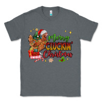 Charcoal Heather Merry Cluckin' Christmas Classic Tee - MaliasSmallBusiness