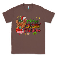 Chestnut Merry Cluckin' Christmas Classic Tee - MaliasSmallBusiness
