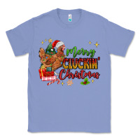 Colony Blue Merry Cluckin' Christmas Classic Tee - MaliasSmallBusiness