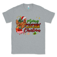 Heather Grey Merry Cluckin' Christmas Classic Tee - MaliasSmallBusiness