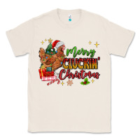 Natural Merry Cluckin' Christmas Classic Tee - MaliasSmallBusiness