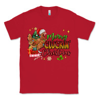 Red Merry Cluckin' Christmas Classic Tee - MaliasSmallBusiness