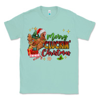 Seafoam Merry Cluckin' Christmas Classic Tee - MaliasSmallBusiness
