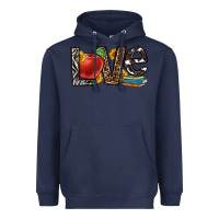 Navy love teacher Heavyweight Hoodie - OliviaCreatesArt