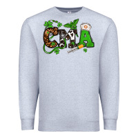 Heather Grey St. Patrick's Day CMA Premium Sweatshirt - OliviaCreatesArt
