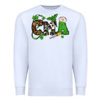White St. Patrick's Day CMA Premium Sweatshirt - OliviaCreatesArt