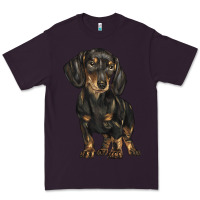 Plum dachshund Premium Tee - BarkalooDesign