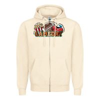 Sandshell Game day football popcorn Zipper Hoodie - HowdyJamesFarm