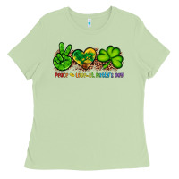 Matcha peace love st patty's day Ladies Tee - Artiststas