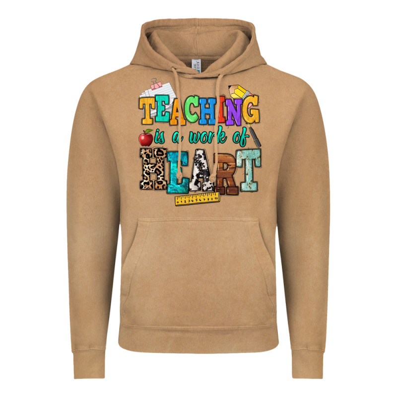 Teaching Is A Work Of Heart Vintage Hoodie by NancyCooperArtShop | Teevron