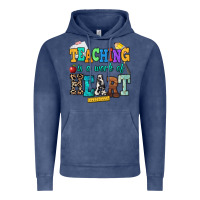 Vintage Denim teaching is a work of heart Vintage Hoodie - NancyCooperArtShop