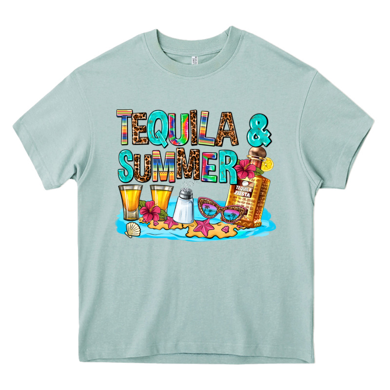 Tequila And Summmer Heavy Core Tee by AdoDesignShop | Teevron