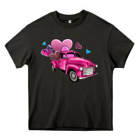 Asphalt truck with hearts Heavy Core Tee - AdoDesignShop