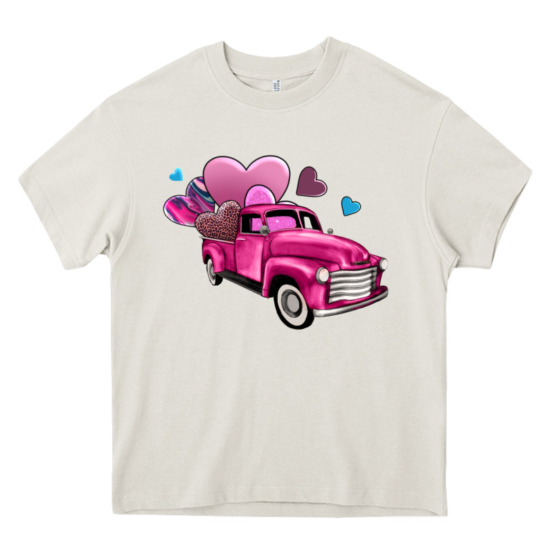 Truck With Hearts Heavy Core Tee by AdoDesignShop | Teevron