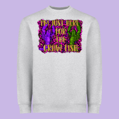 Mardi Gras I'm Just Here For The Craw Fish With Lobster Heavyweight Sweatshirt Designed By Ranaportraitstore