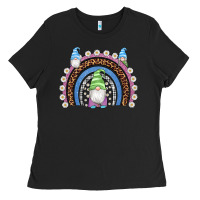 Black easter gnome rainbow Ladies Tee - Artiststas