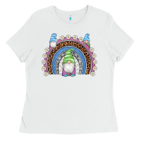 White easter gnome rainbow Ladies Tee - Artiststas