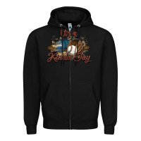 Black It's a Baseball kinda day Zipper Hoodie - HowdyJamesFarm