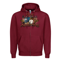 Burgundy It's a Baseball kinda day Zipper Hoodie - HowdyJamesFarm