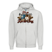 Dove Grey It's a Baseball kinda day Zipper Hoodie - HowdyJamesFarm