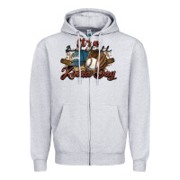 Heather Grey It's a Baseball kinda day Zipper Hoodie - HowdyJamesFarm