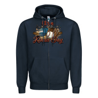 Navy It's a Baseball kinda day Zipper Hoodie - HowdyJamesFarm
