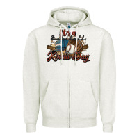 Oatmeal Heather It's a Baseball kinda day Zipper Hoodie - HowdyJamesFarm