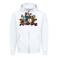 White It's a Baseball kinda day Zipper Hoodie - HowdyJamesFarm