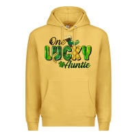 Antique Gold One Lucky Auntie St. Patrick's Day Premium Hoodie - CowGirlArtShop
