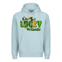 Blue Mist One Lucky Auntie St. Patrick's Day Premium Hoodie - CowGirlArtShop