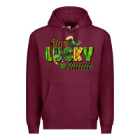 Burgundy One Lucky Auntie St. Patrick's Day Premium Hoodie - CowGirlArtShop
