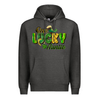 Charcoal Heather One Lucky Auntie St. Patrick's Day Premium Hoodie - CowGirlArtShop