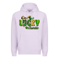 Lilac One Lucky Auntie St. Patrick's Day Premium Hoodie - CowGirlArtShop