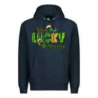 Navy One Lucky Auntie St. Patrick's Day Premium Hoodie - CowGirlArtShop