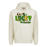 Oatmeal Heather One Lucky Auntie St. Patrick's Day Premium Hoodie - CowGirlArtShop