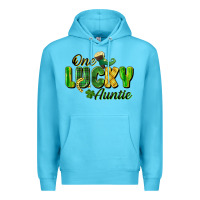 Ocean Blue One Lucky Auntie St. Patrick's Day Premium Hoodie - CowGirlArtShop