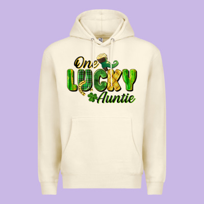 One Lucky Auntie St. Patrick's Day Premium Hoodie Designed By Cowgirlartshop