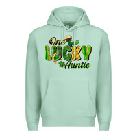 Seafoam One Lucky Auntie St. Patrick's Day Premium Hoodie - CowGirlArtShop