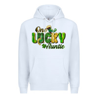 White One Lucky Auntie St. Patrick's Day Premium Hoodie - CowGirlArtShop
