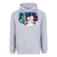 Heather Grey teeth snow party costom ado Heavyweight Hoodie - OliviaCreatesArt