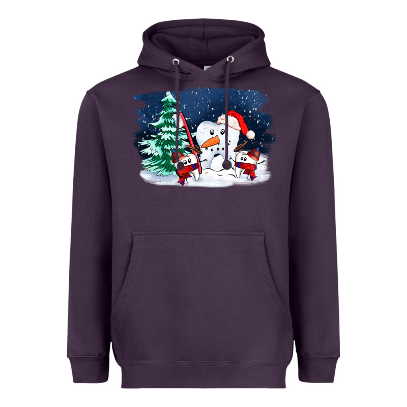 Teeth Snow Party Costom Ado Heavyweight Hoodie by OliviaCreatesArt | Teevron