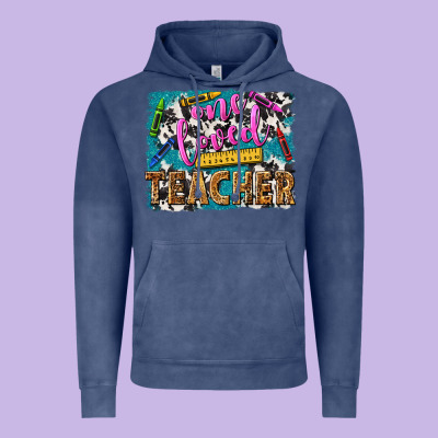 One Loved Teacher Vintage Hoodie Designed By Nancycooperartshop
