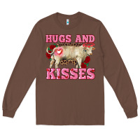 Chestnut hugs and kisses charolais bull Long Sleeve Tee - RanaPortraitStore