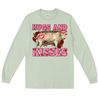 Matcha hugs and kisses charolais bull Long Sleeve Tee - RanaPortraitStore