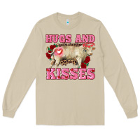 Mushroom hugs and kisses charolais bull Long Sleeve Tee - RanaPortraitStore