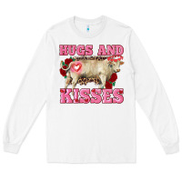 White hugs and kisses charolais bull Long Sleeve Tee - RanaPortraitStore